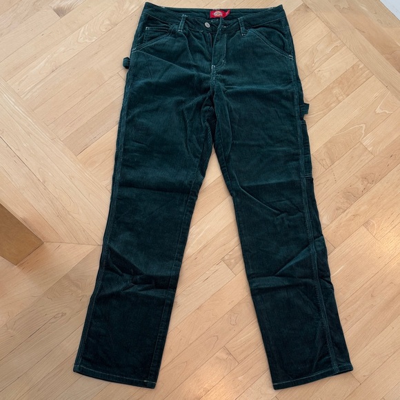 Dickies Women's Dark Green Corduroy Pants - Picture 1 of 6